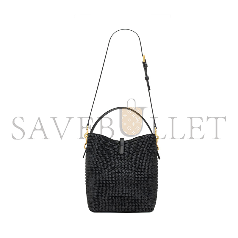 YSL LE 37 IN WOVEN RAFFIA AND VEGETABLE-TANNED LEATHER 773991GAAEC1000 (20*25*16cm) YSL LE 37 IN WOVEN RAFFIA AND VEGETABLE-TANNED LEATHER 773991GAAEC1000 (20*25*16cm)